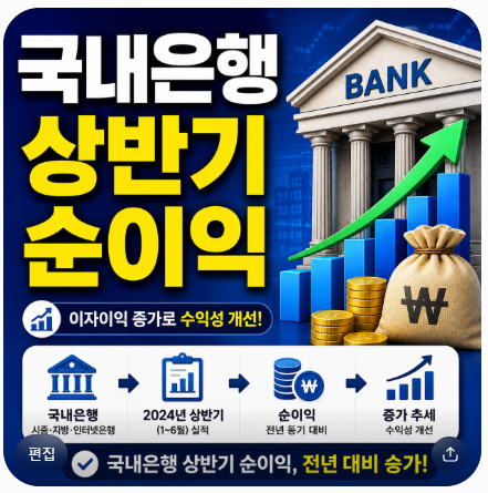 국내은행 상반기 순이익, 신한·KB·하나·우리·농협 얼마나 벌었나