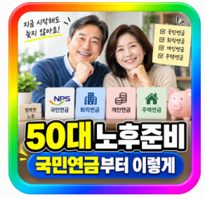 50대부터 노후준비 시작하는 방법｜국민연금·퇴직연금·개인연금 활용 순서