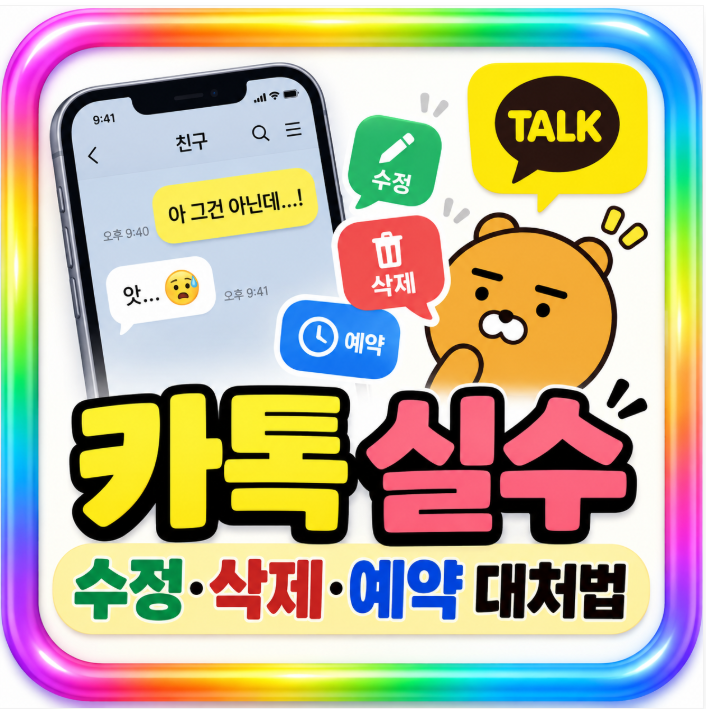 카톡 잘못 보냈을 때 대처법｜메시지 수정·삭제부터 실수 줄이는 기능까지