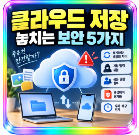 클라우드에 저장하면 무조건 안전할까? 사람들이 놓치는 5가지