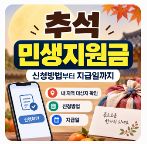 2026 추석 민생지원금 총정리｜전국민 지급? 대상·금액·신청방법 확인
